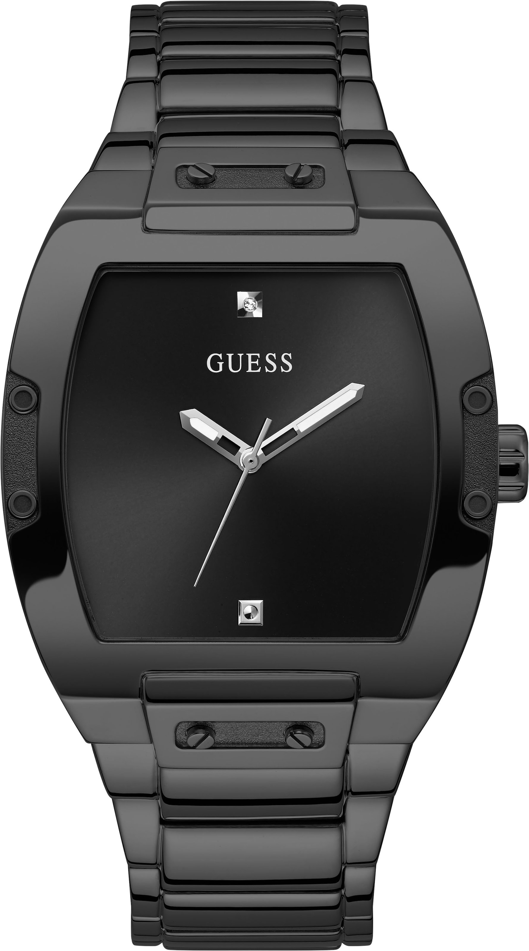 GUESS Analoguhr in Schwarz: Vorderseite