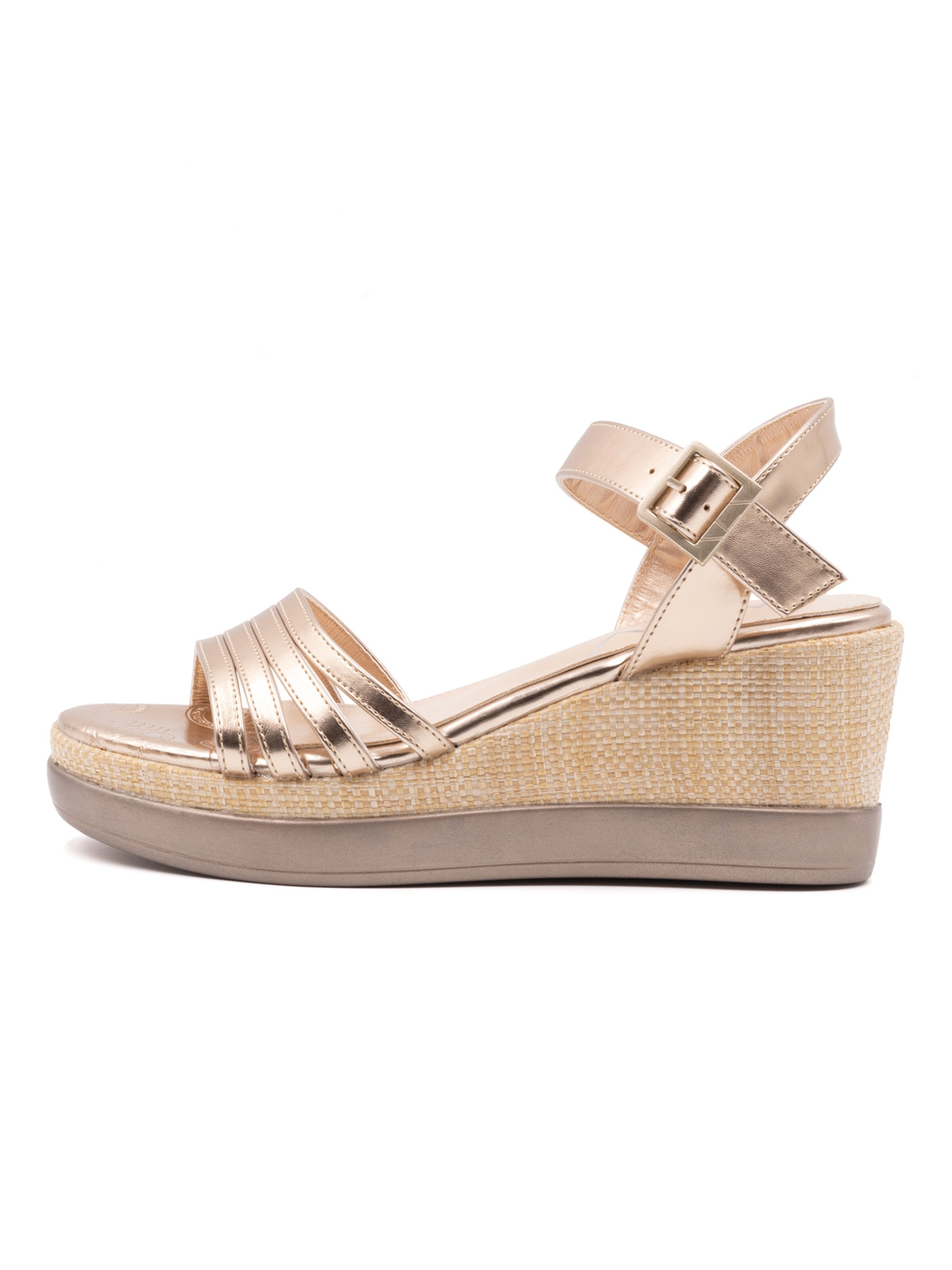 Alviero Martini Sandals in Gold: front