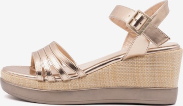 Alviero Martini Sandale in Gold: Vorderseite