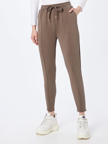 Skinny Pantalon de sport 'Jacey' Athlecia en marron : devant