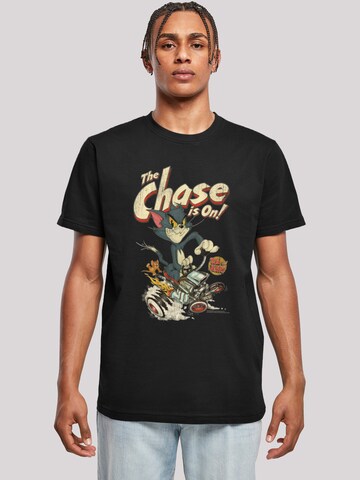 T-Shirt 'Tom Und Jerry The Chase Is On' F4NT4STIC en noir : devant