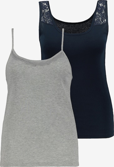 Ulla Popken Maillot de corps en marine / gris chiné, Vue avec produit
