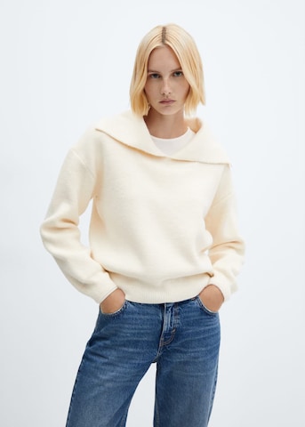 Pull-over 'Vuelta' MANGO en beige : devant