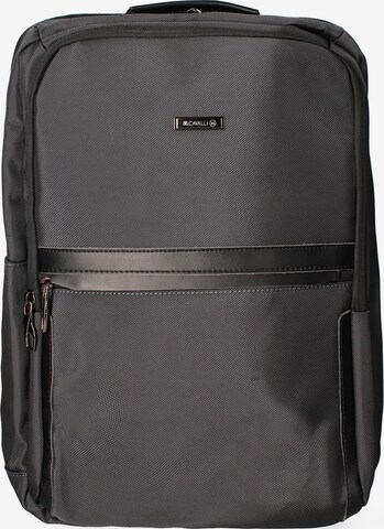 Zaino 'Zaino Unisex Nylon 100% con Zip e Tasche Multifunzionali - 30x43x16 cm' di B. Cavalli in grigio: frontale