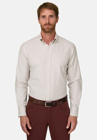 Chemise Boggi Milano en beige : devant