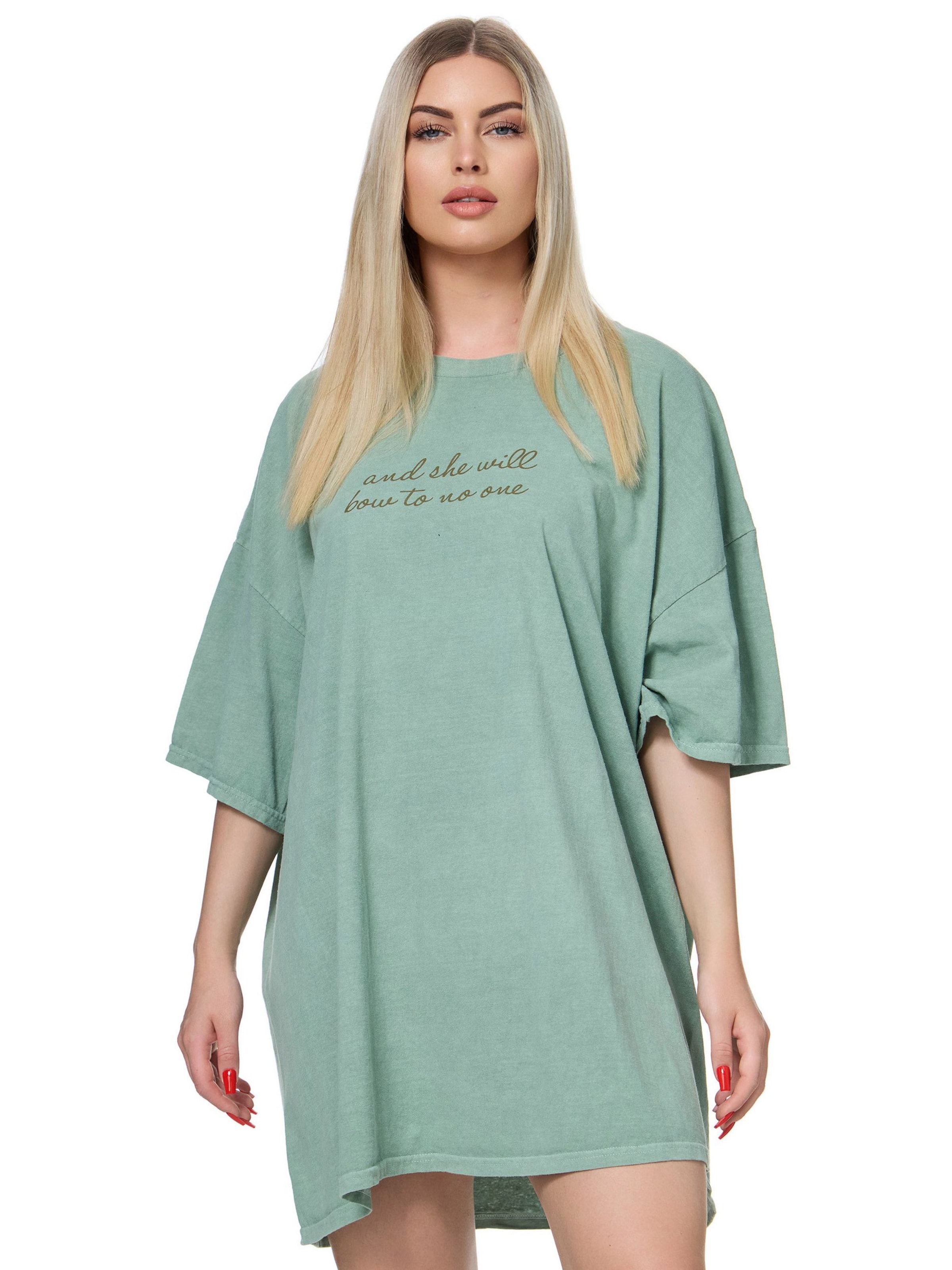 Worldclassca Oversized Shirt in Green: front