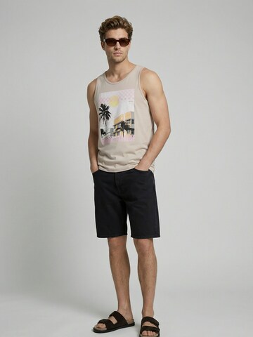 JJ Rebel Majica 'JREBMASON' | bež barva