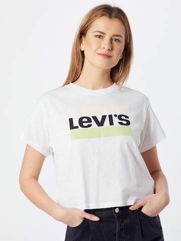 LEVI'S ® Shirt 'Graphic Varsity Tee' in Weiß: predná strana