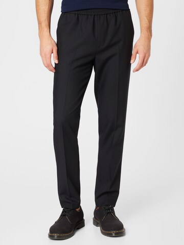 Harmony Paris Regular Pleated Pants 'PAOLO' in Black: front
