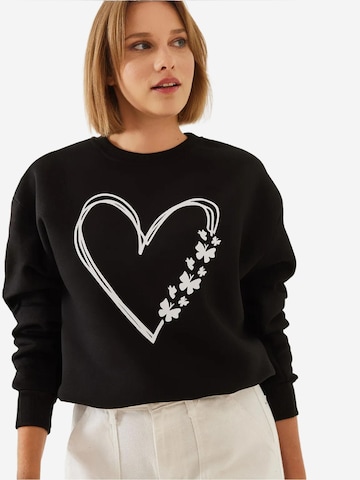 Bianco Lucci - Sweatshirt 'Sweatshirts' em preto