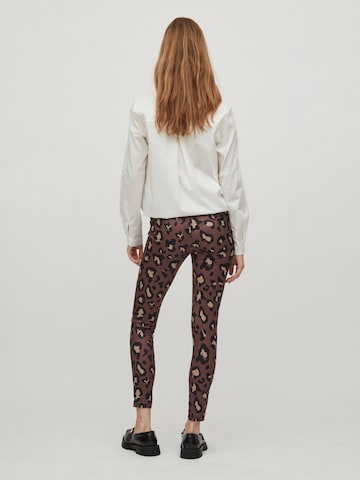 VILA Skinny Leggings 'Bella' in Braun