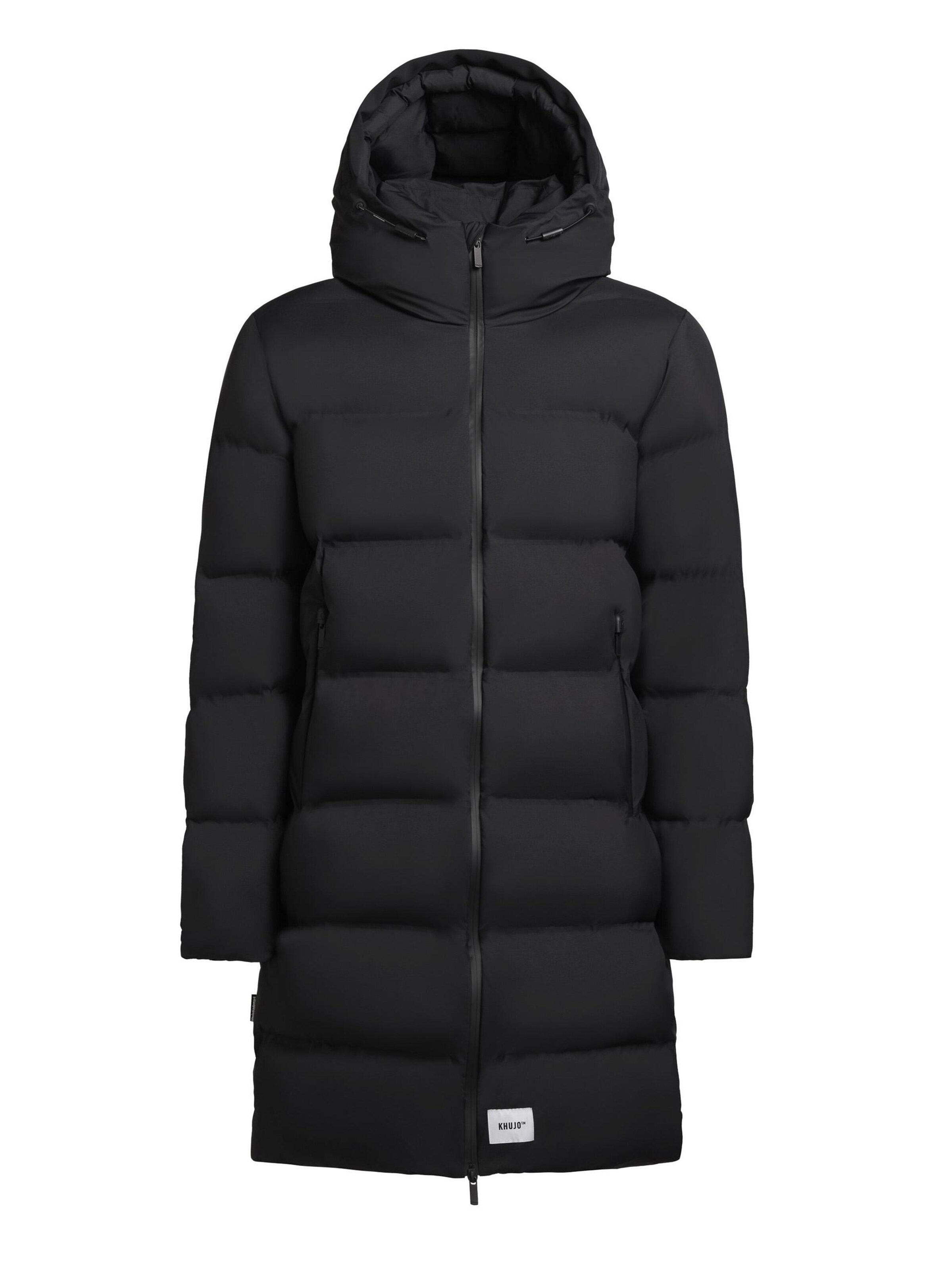 Cappotto invernale 'Caius' di khujo in nero: frontale