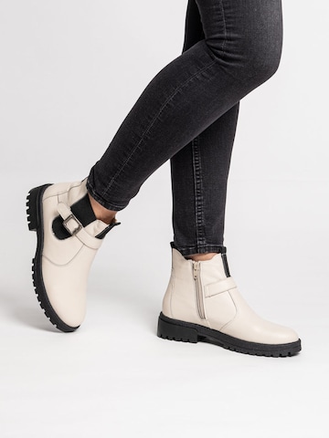 VITAFORM Chelsea boots in Beige: voorkant