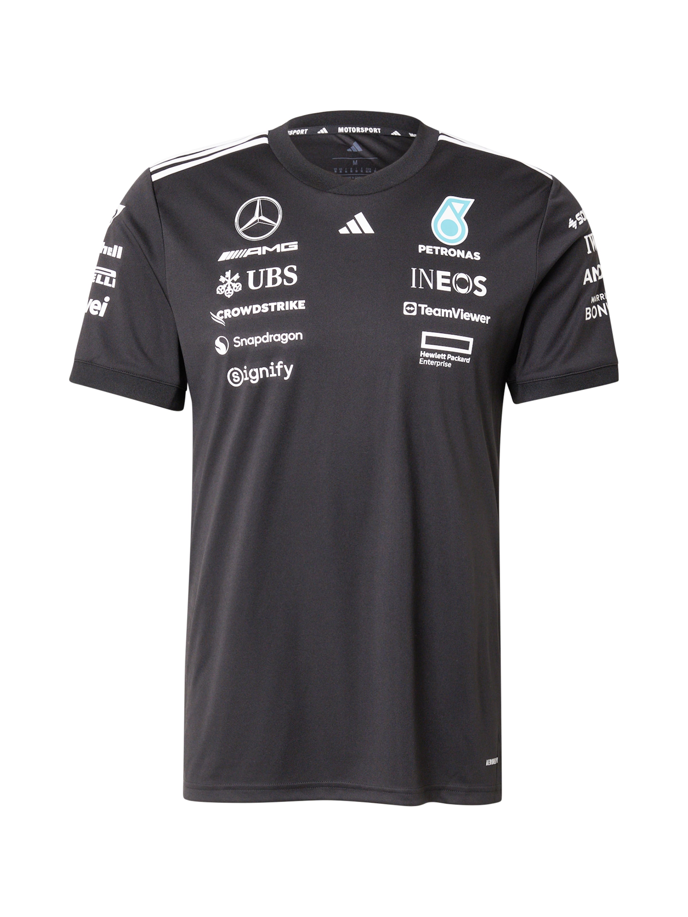 Tricou funcțional 'Mercedes - AMG Petronas Formula One Team' de la ADIDAS PERFORMANCE pe negru: față
