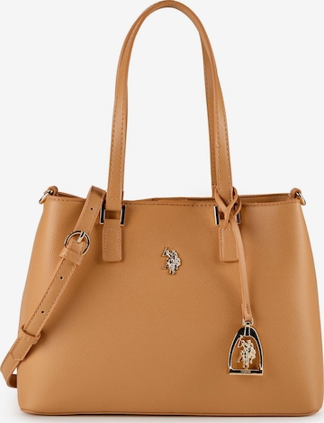Borsa a mano 'Jones' di U.S. POLO ASSN. in marrone: frontale