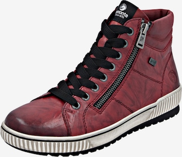 Baskets hautes REMONTE en rouge : devant