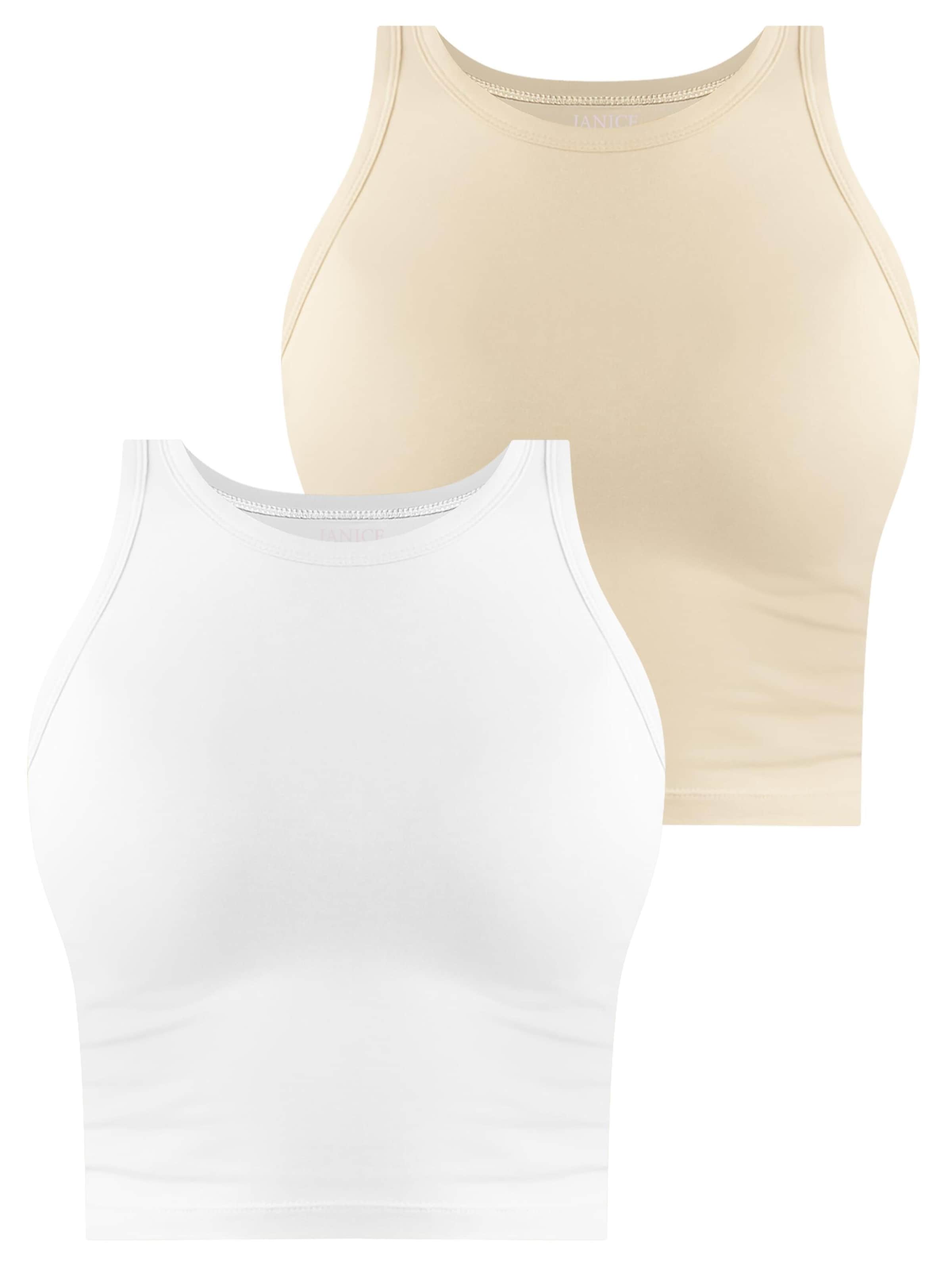 Top 'Niah' di Janice in beige: frontale
