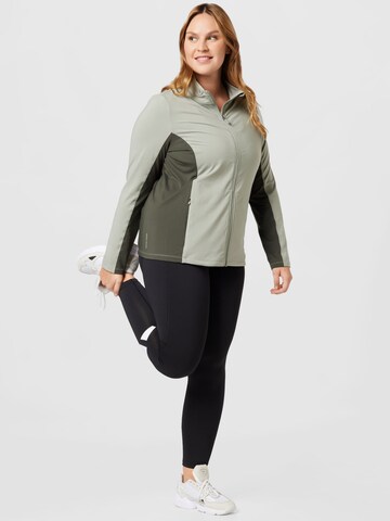 Esprit Sport Curvy Athletic Zip-Up Hoodie in Green