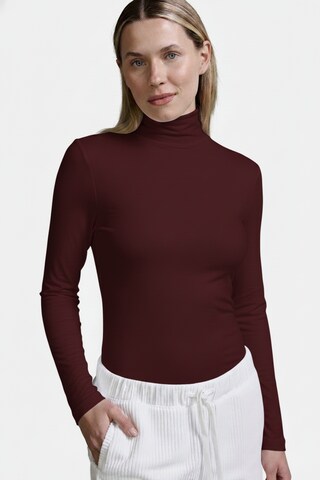 Cotton Candy Rollkragen-Langarmshirt in Rot: Vorderseite