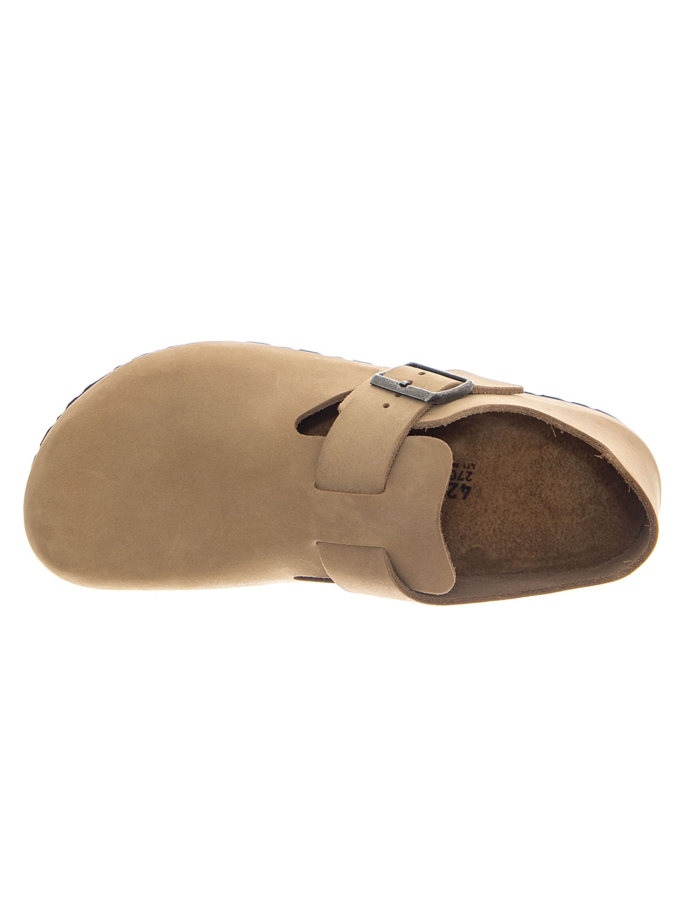 BIRKENSTOCK Slipper 'LONDON OILED LEATHER TOBACCO BROWN' i brun