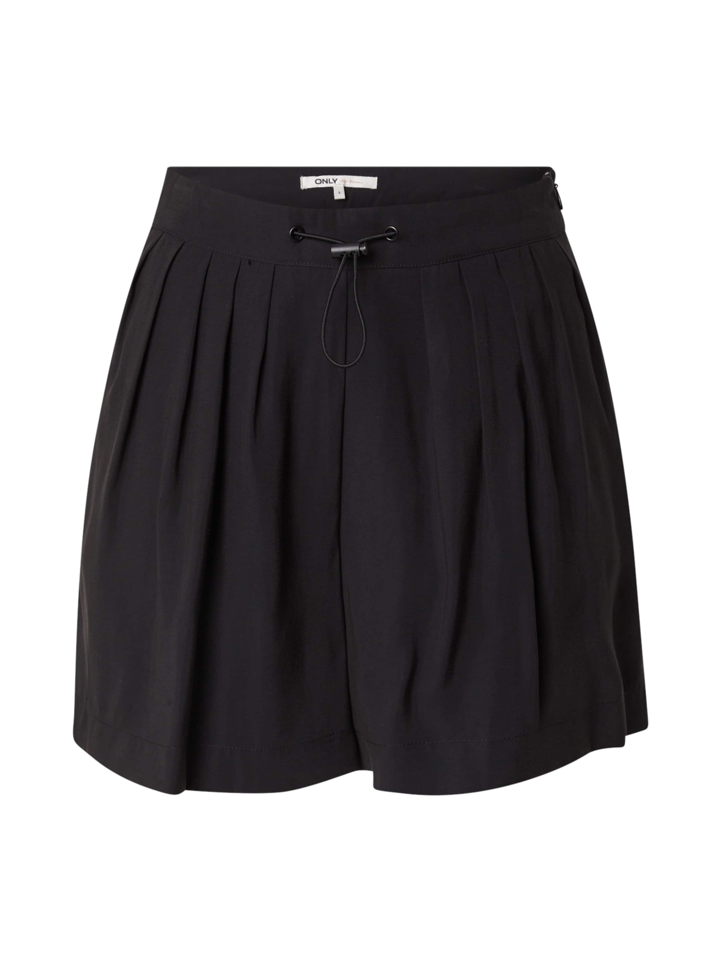 ONLY Štandardný strih Plisované nohavice 'ONLNICA' - Čierna: predná strana