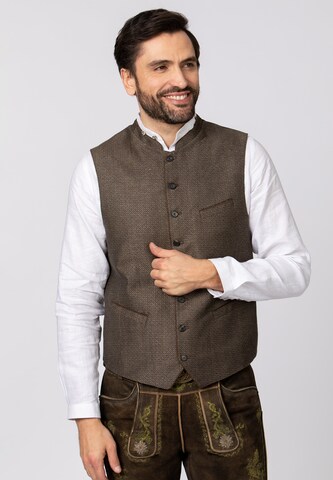 STOCKERPOINT Traditional Vest 'Ottavio' in Brown: front