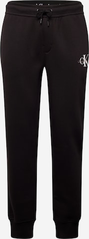 Calvin Klein Jeans Tapered Broek in Zwart: voorkant