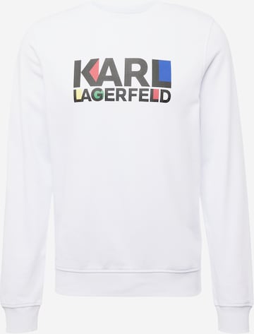 Sweat-shirt Karl Lagerfeld en blanc : devant