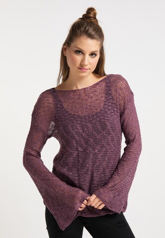 myMo ROCKS Sweater in Purple: front