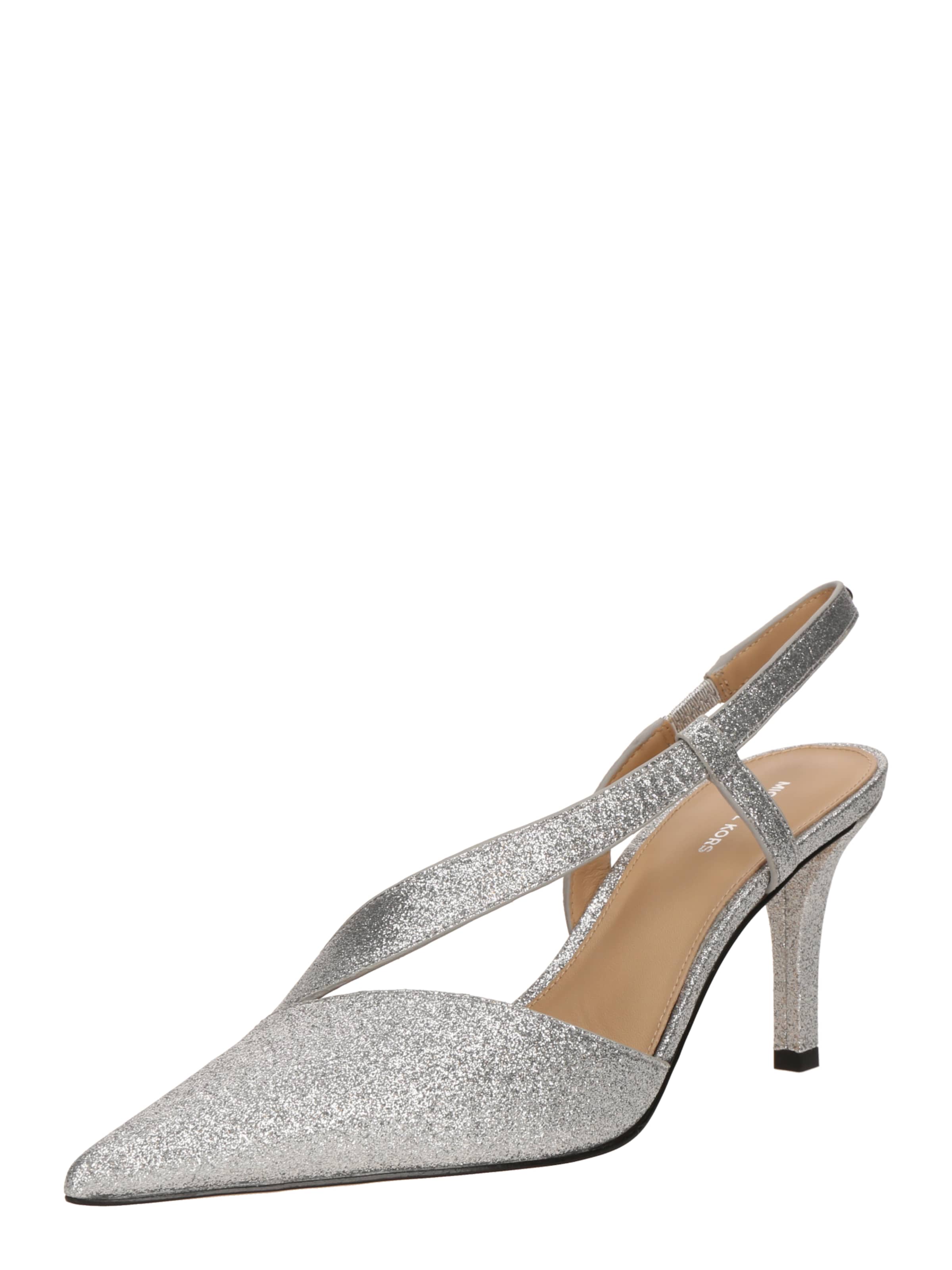 MICHAEL Michael Kors Slingpumps 'JAIDA' in Zilver: voorkant