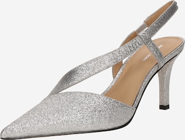 Escarpins à bride arrière 'JAIDA' MICHAEL Michael Kors en argent : devant