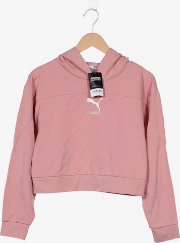 PUMA Sweatshirt & Zip-Up Hoodie in S in Pink: front