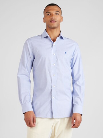 Polo Ralph Lauren - Ajuste estrecho Camisa en azul: frente