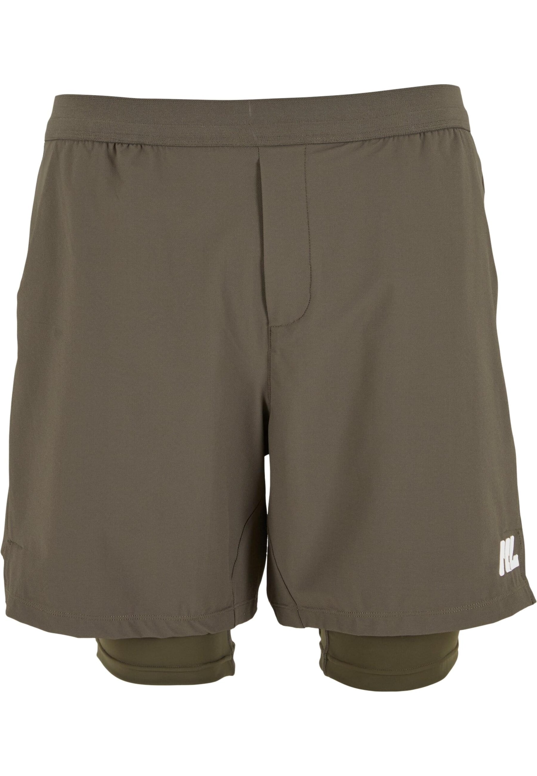 Another Cotton Lab Regular Shorts 'SRC' in Braun: Vorderseite