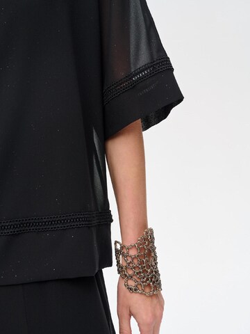 Blue Shadow Blouse in Black