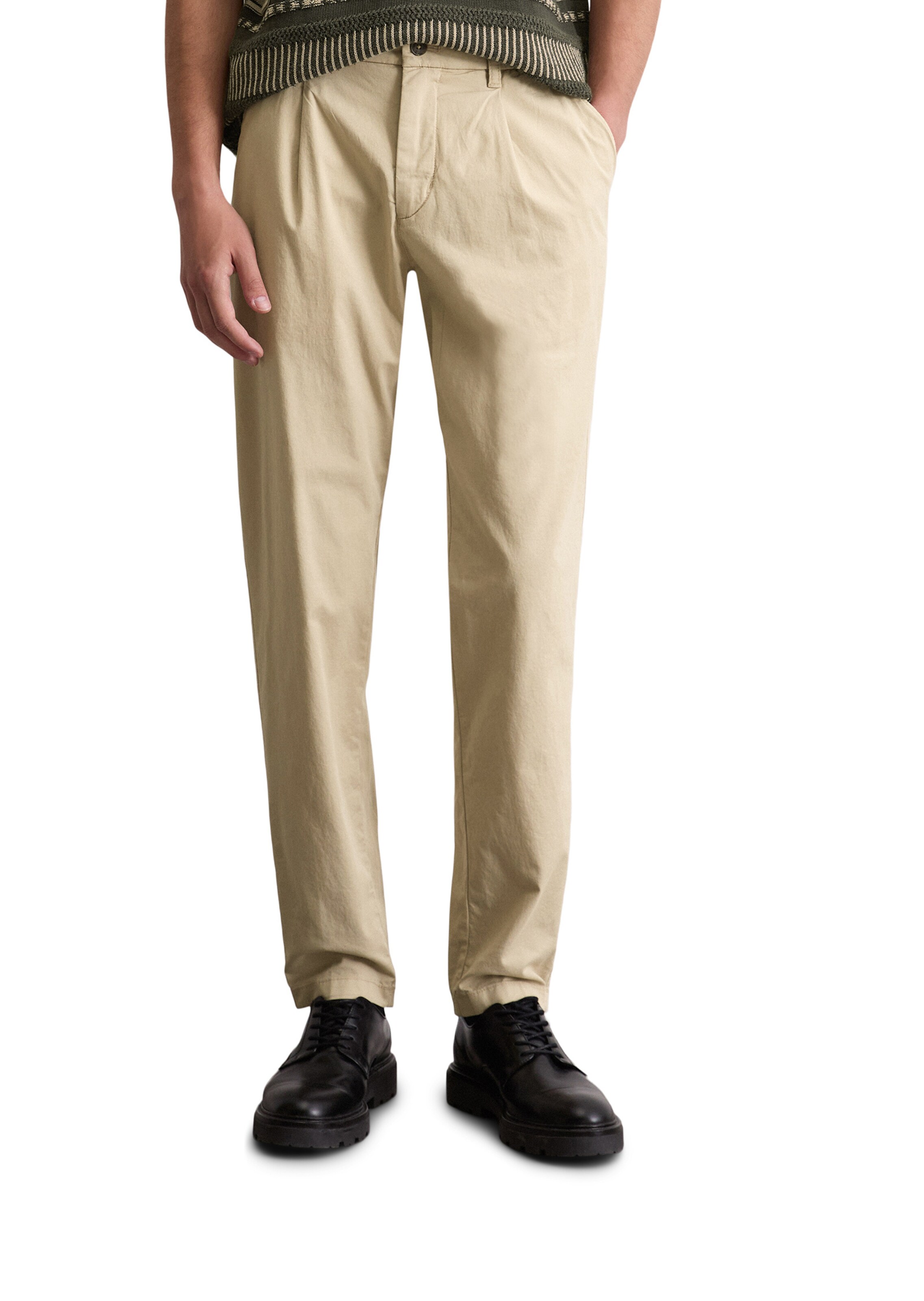 Marc O'Polo Slim fit Trousers 'Morot' in Beige: front