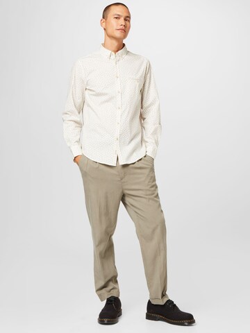 MUSTANG Regular fit Button Up Shirt 'Clemens' in Beige