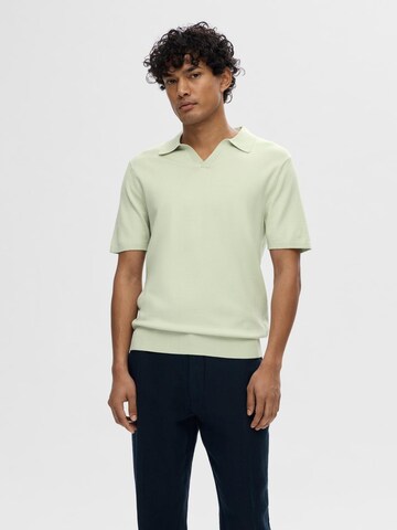 SELECTED HOMME Poloshirt 'TELLER' in Grün: predná strana