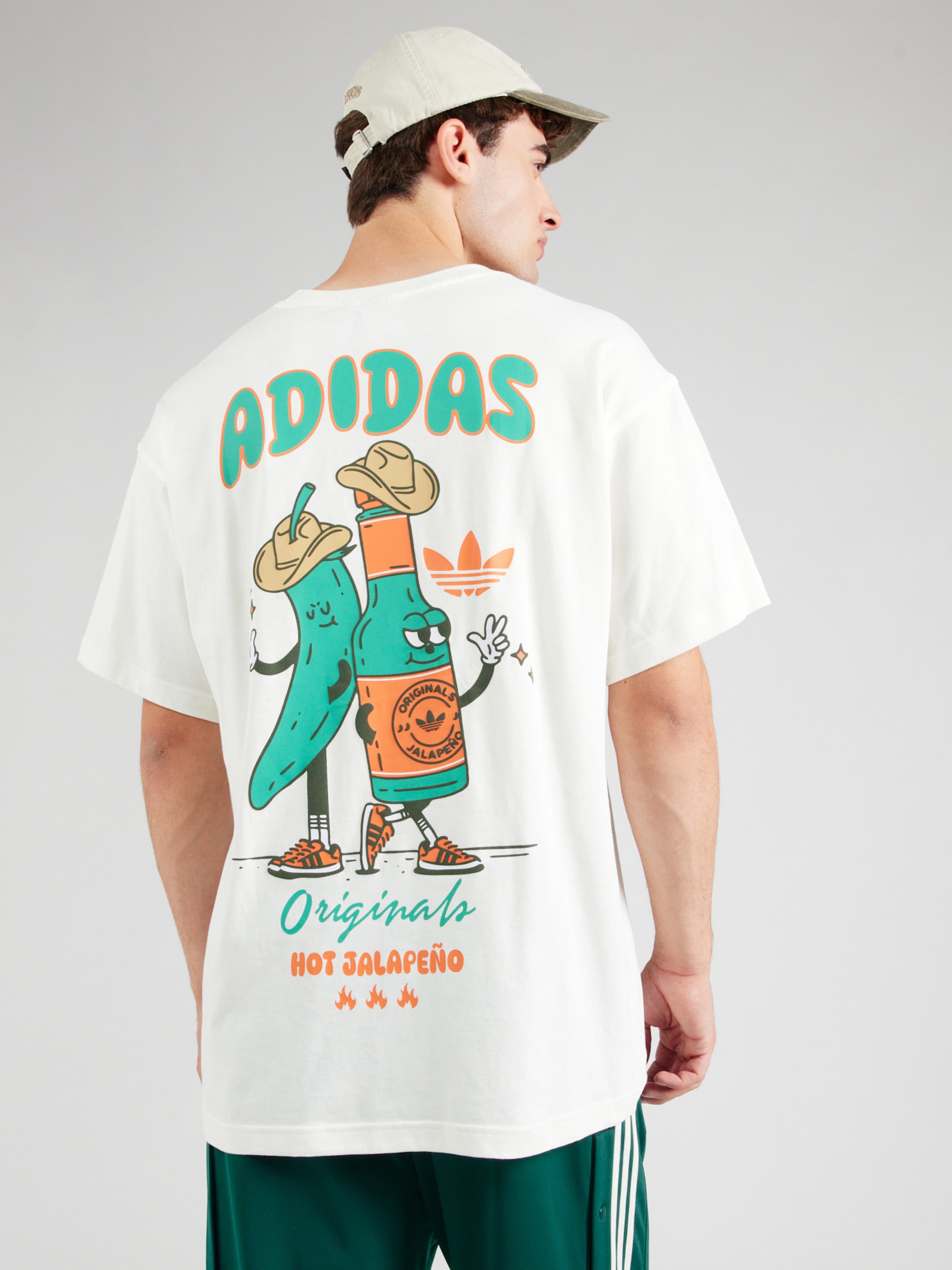 ADIDAS ORIGINALS Tricou 'Japaleno' pe Alb | ABOUT YOU