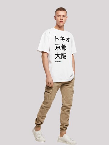 T-Shirt 'Tokio, Kyoto, Osaka' F4NT4STIC en blanc