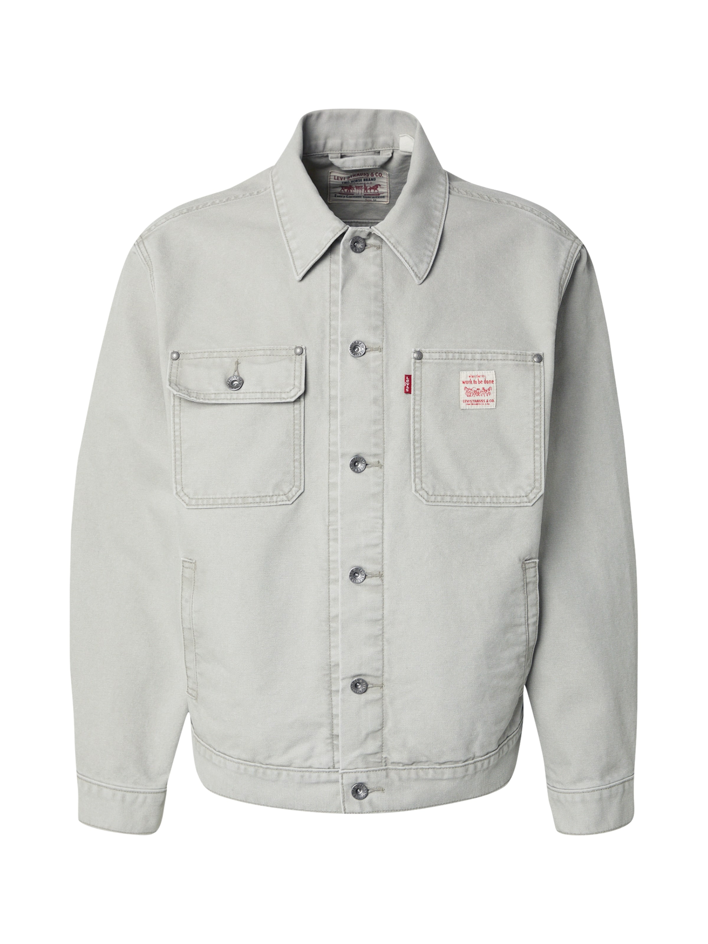 LEVI'S ® Kevad-sügisjope 'Sunrise Trucker Jacket', värv hall: eest vaates