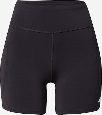 Skinny Pantalon de sport 'DailyRun' ADIDAS PERFORMANCE en noir : devant