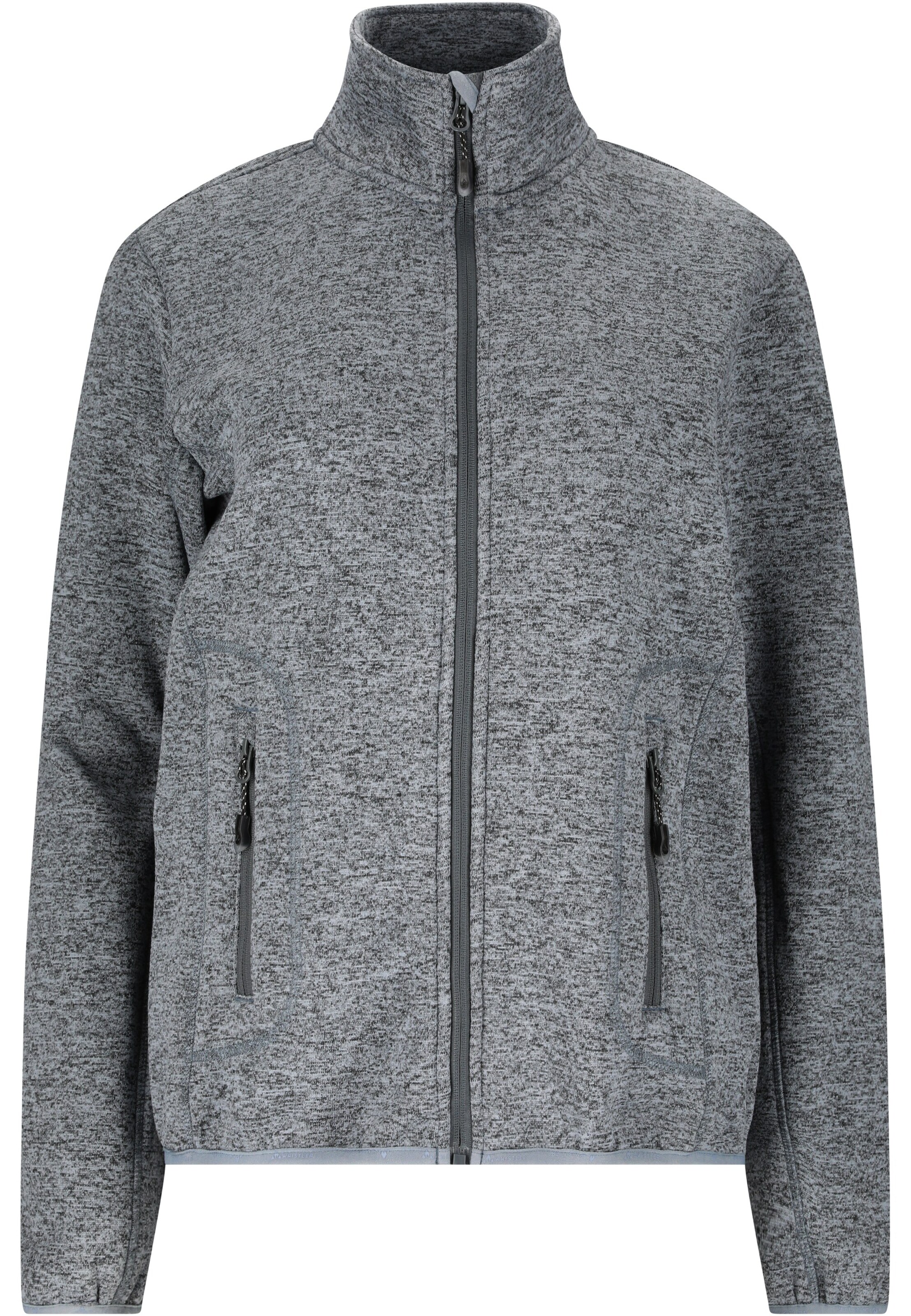 Whistler Athletic Fleece Jacket 'Samani' in Grey: front