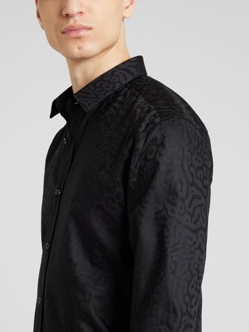 HUGO Regular fit Button Up Shirt 'Elisha02' in Black