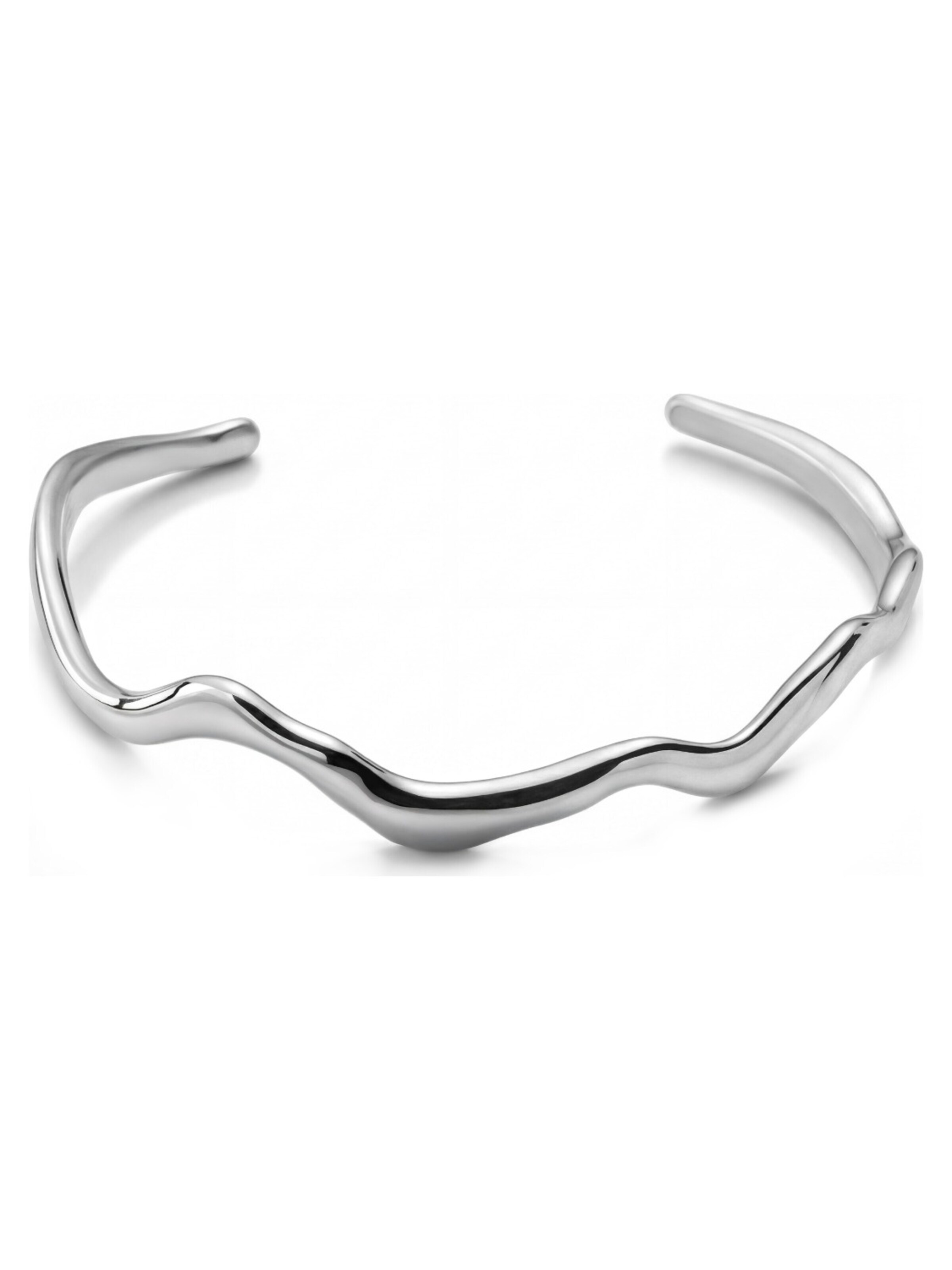 Sidegren Armband 'Molten'‌ in Silber: Vorderseite
