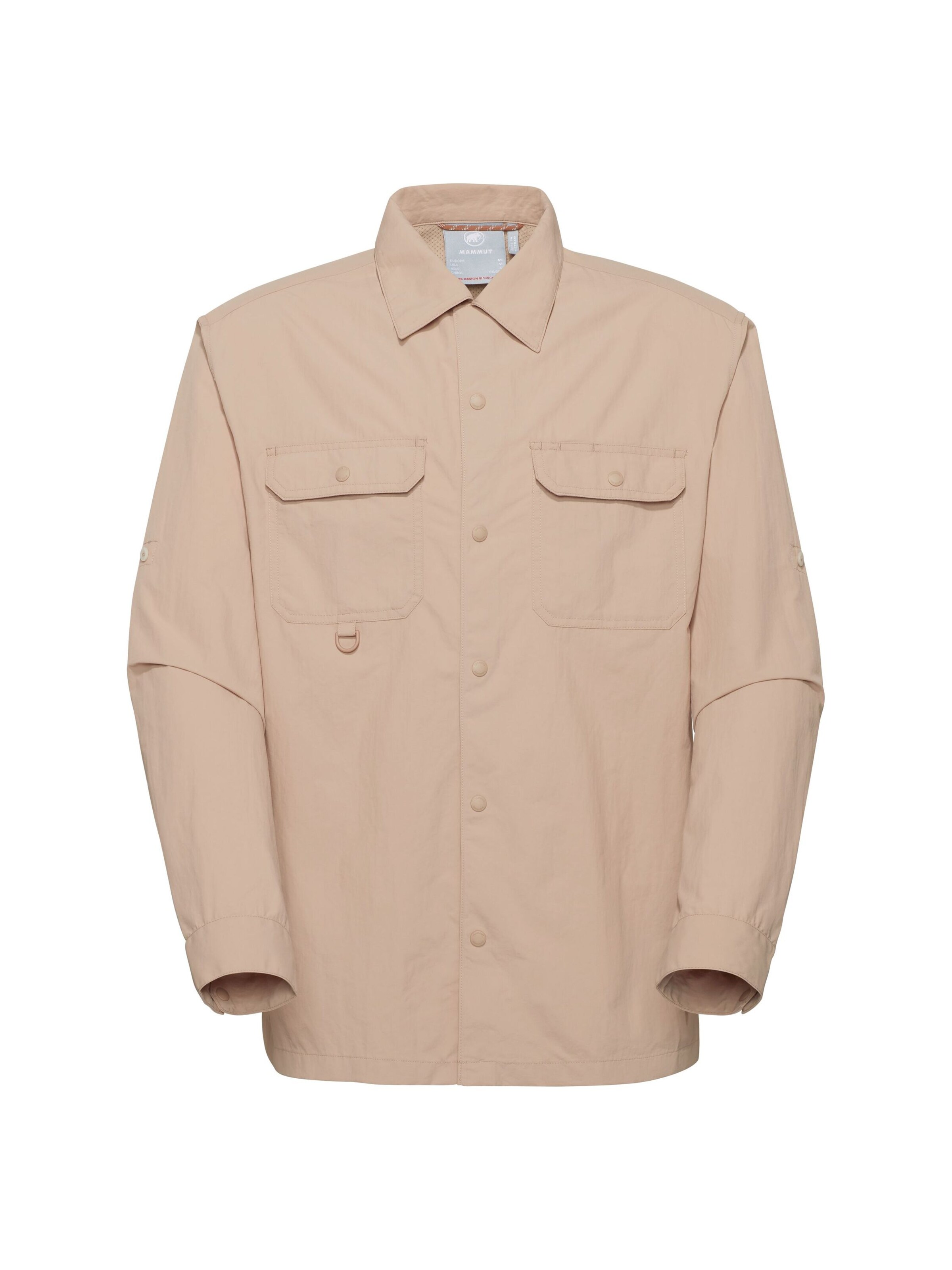 MAMMUT Regular fit Athletic Button Up Shirt 'MAMMUT ' in Beige: front
