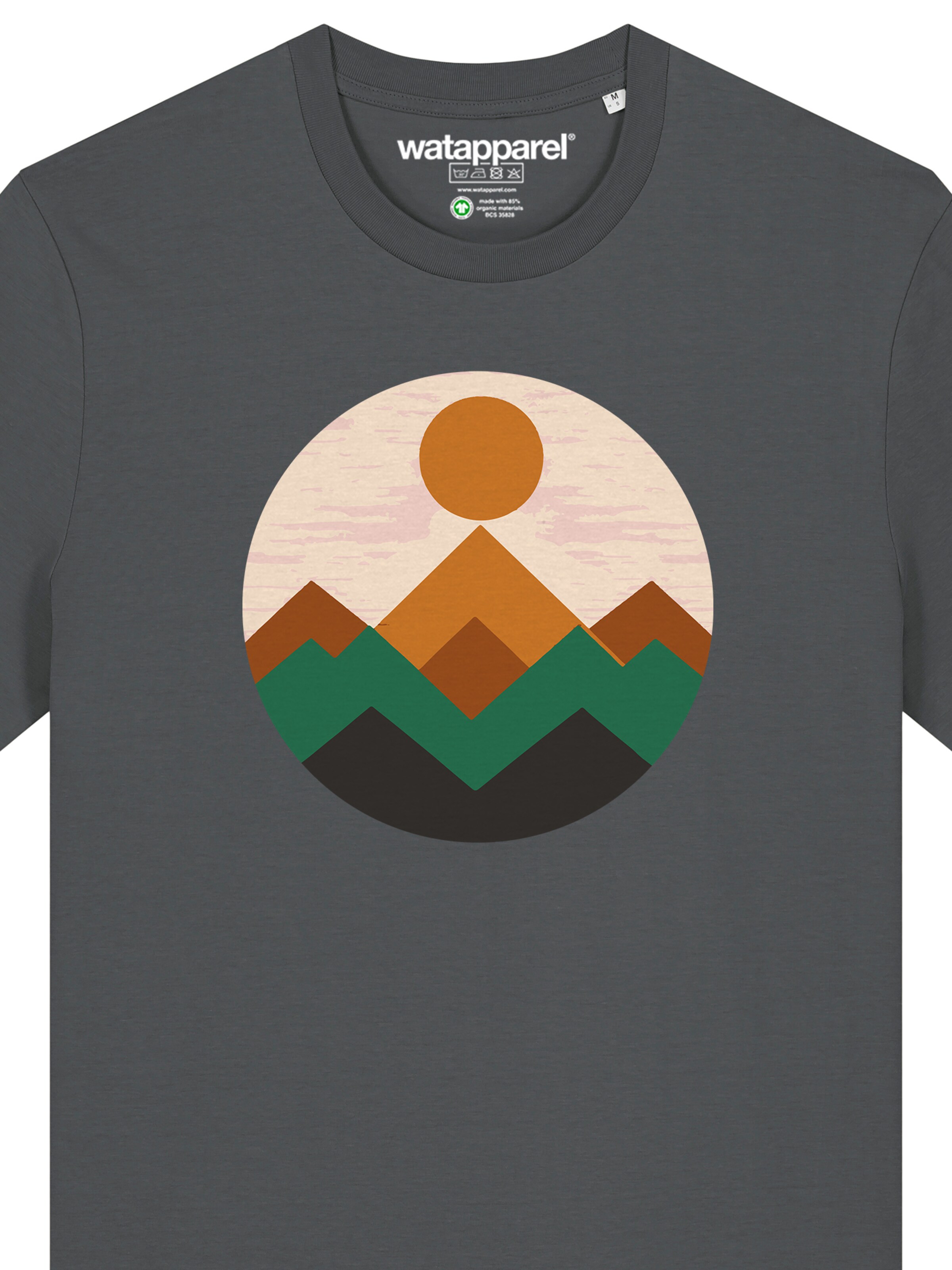 T-Shirt 'Geometric Landscape 2' Watapparel en gris