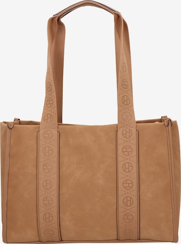 TOM TAILOR Schoudertas 'Yara' in Bruin: voorkant