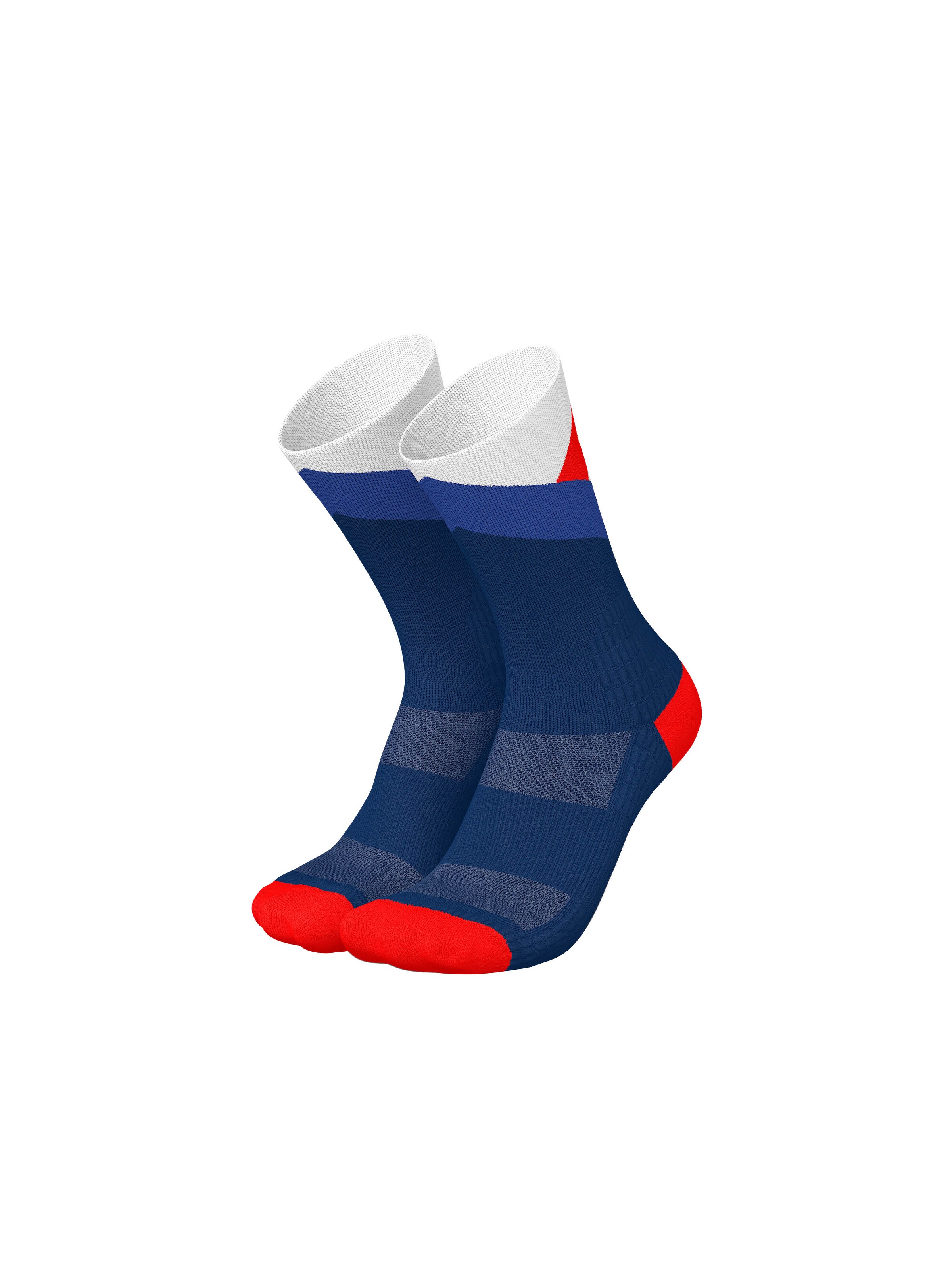 INCYLENCE Athletic Socks 'TRAIL SUMMITS' in Blue: front