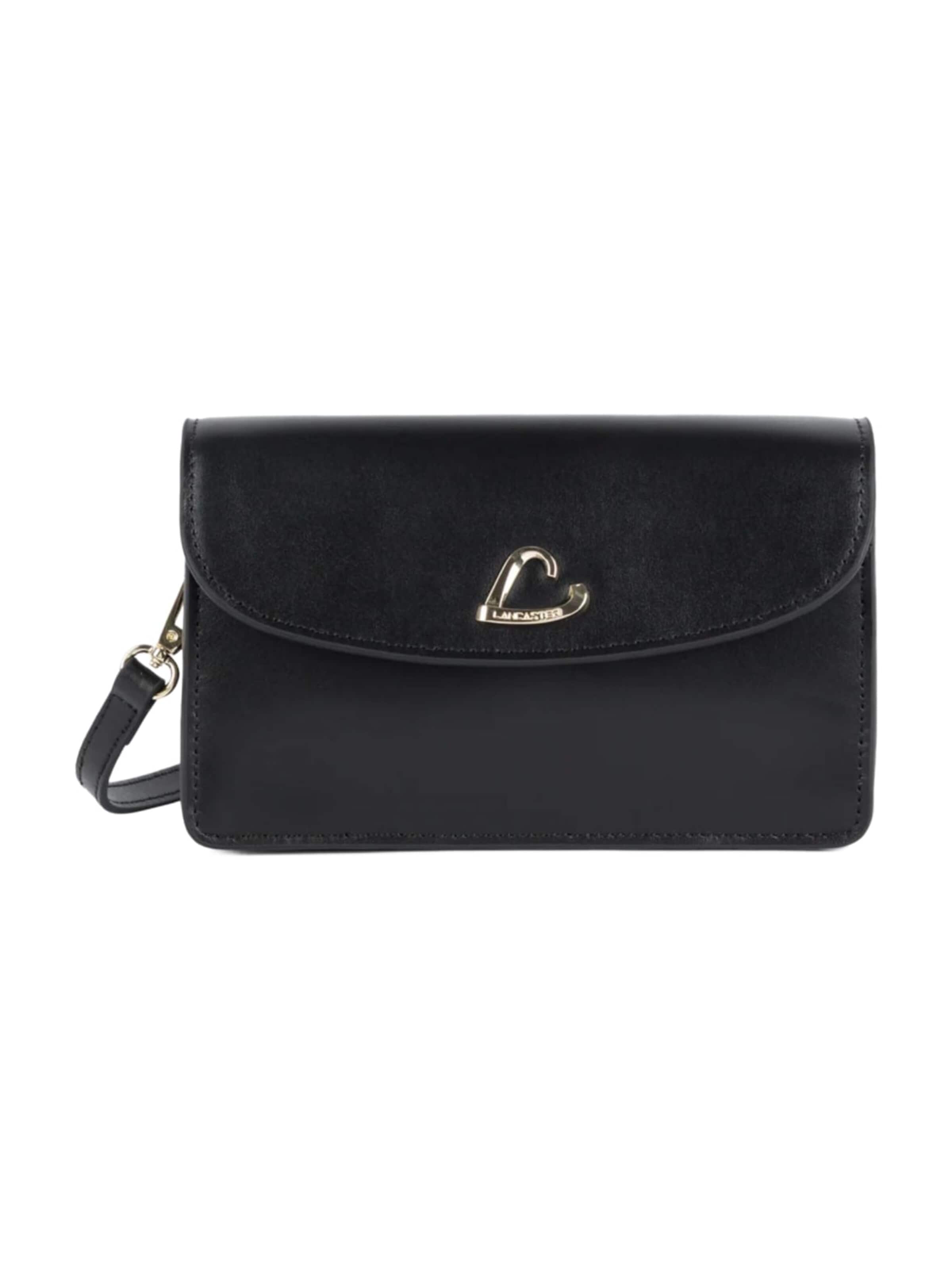Borsa a tracolla 'Lancaster Pochette A rabat aimanté Paris Philos Noir' di LANCASTER Paris in nero: frontale